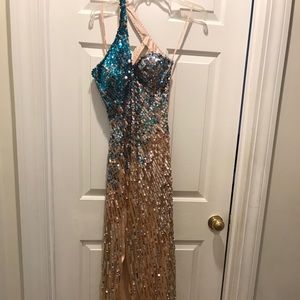 Beautiful open back prom dress